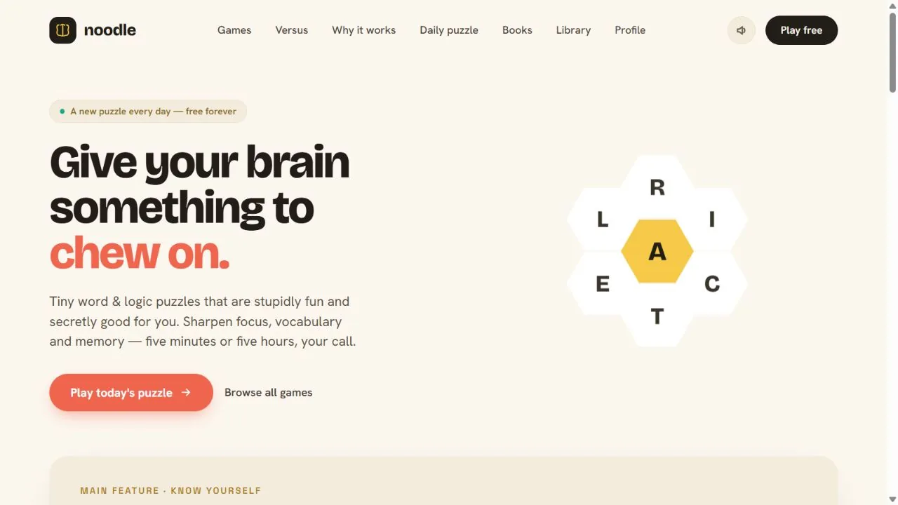 Noodle homepage